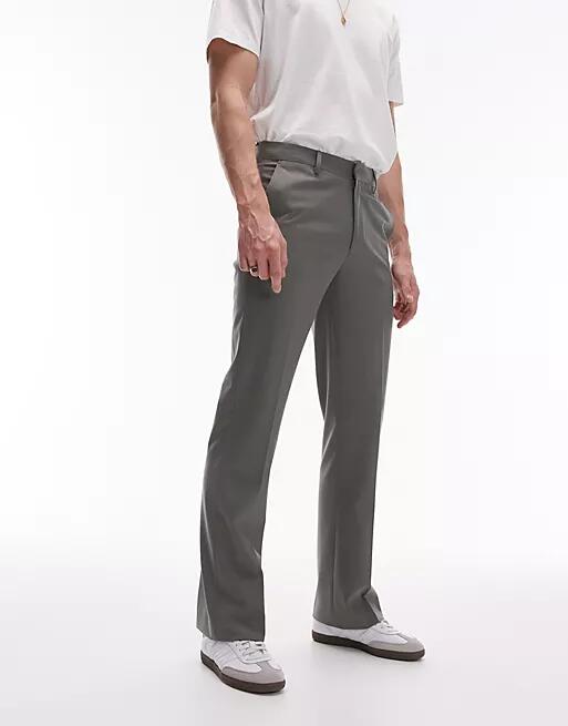 Topman flare pants in sage-Green Cover