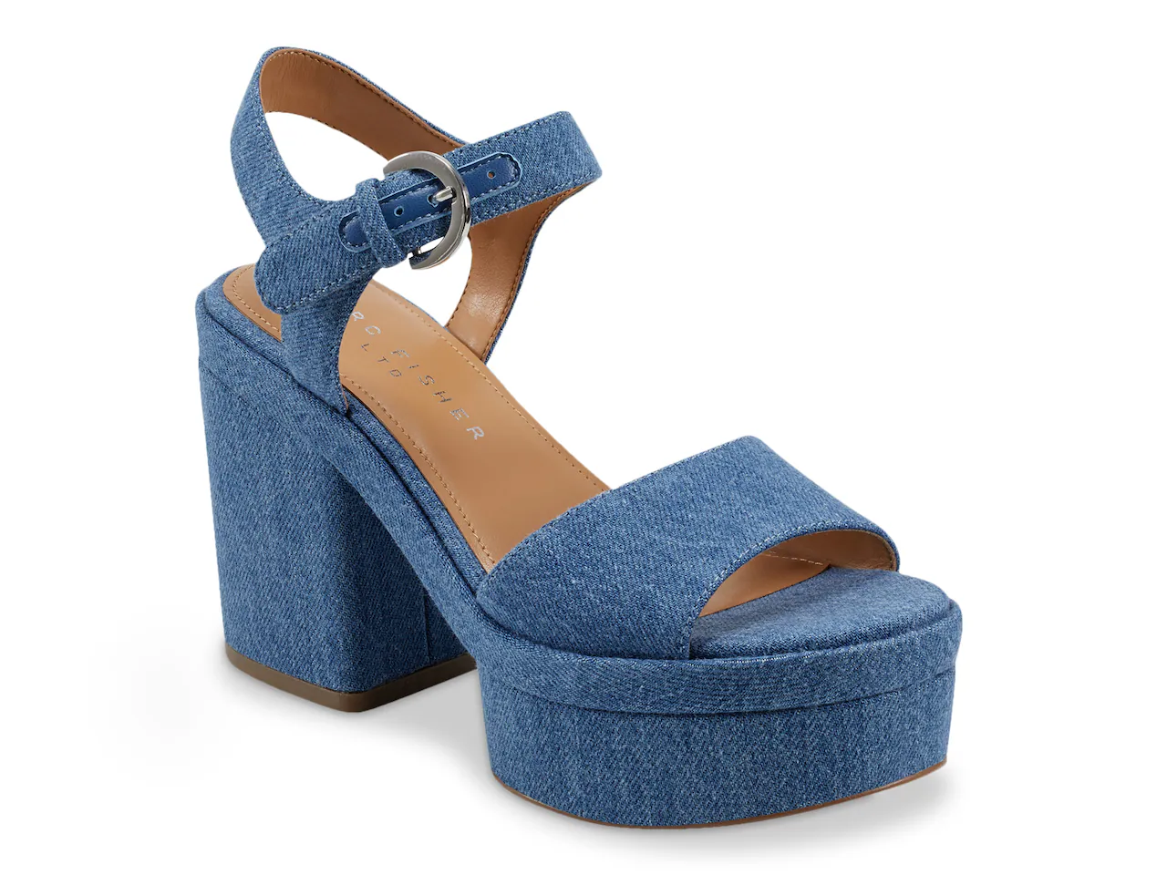 Marc Fisher Norma Platform Sandal | Women's | Blue Cover