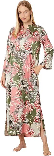 N by Natori Andalusia - Satin 52 Caftan (Green) Women's Pajama Cover