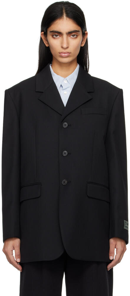 Dunst Black Three-Button Blazer Cover