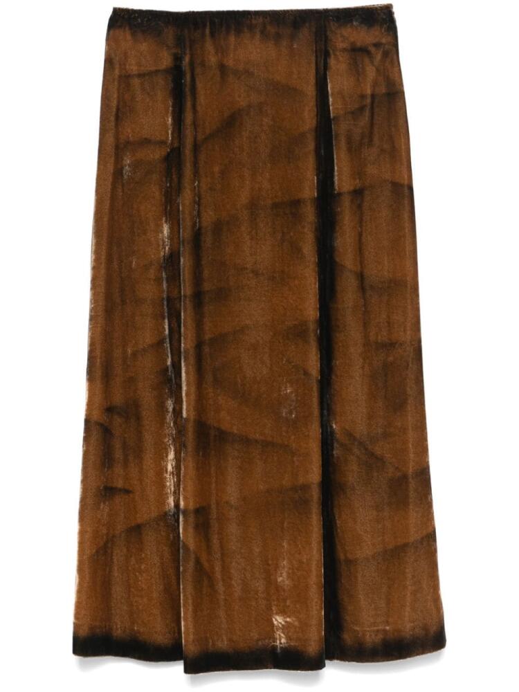 Tela Flame midi skirt - Brown Cover