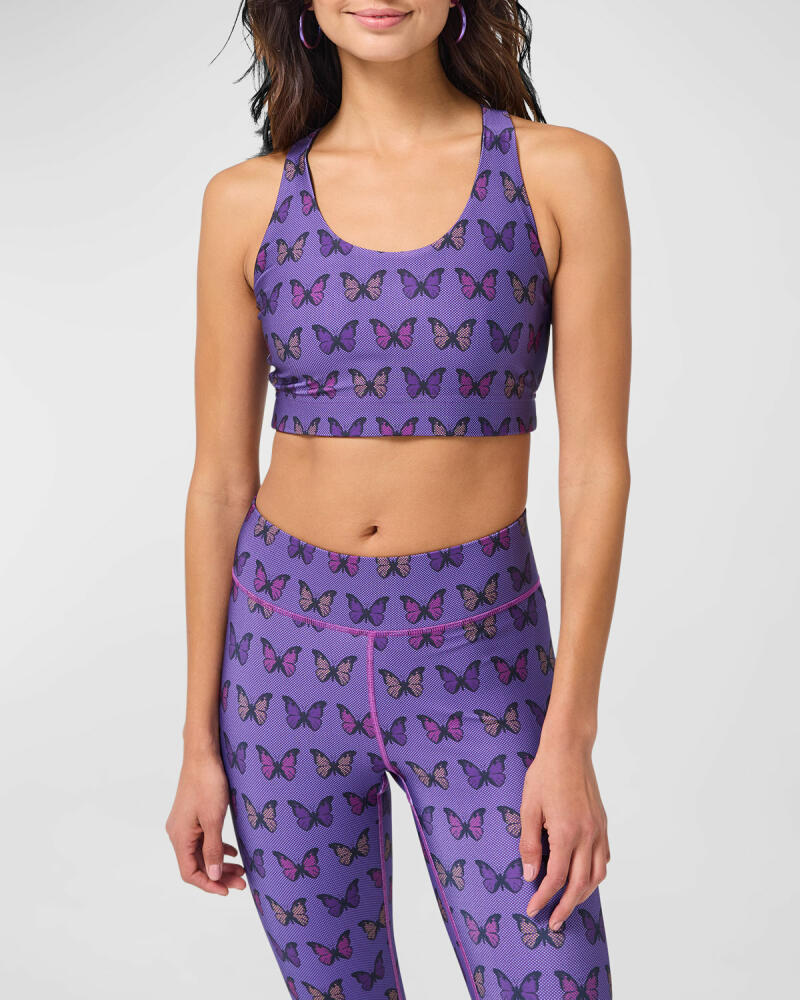 Terez Butterfly Halftone Hi-Shine Sports Bra Cover