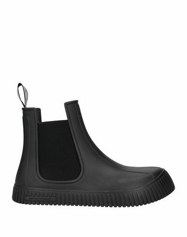 Emporio Armani Man Ankle boots Black Rubber, Elastic fibres Cover