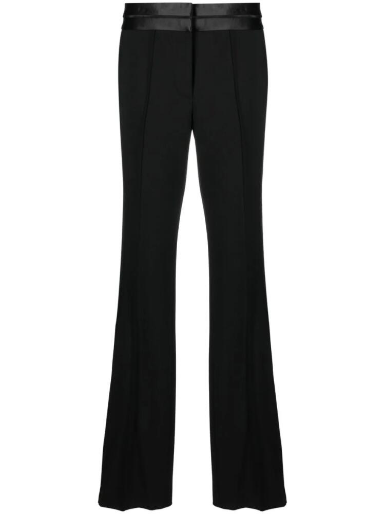 Helmut Lang satin-trimmed bootcut trousers - Black Cover