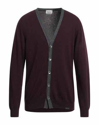 Brooksfield Man Cardigan Burgundy Polyamide, Viscose, Wool, Cashmere Cover