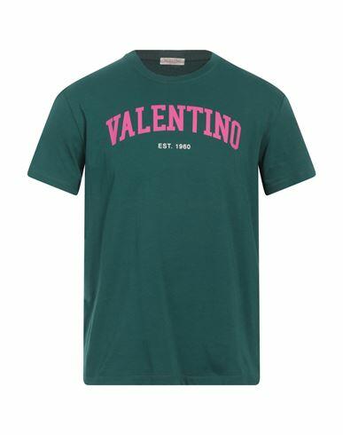 Valentino Garavani Man T-shirt Green Cotton Cover