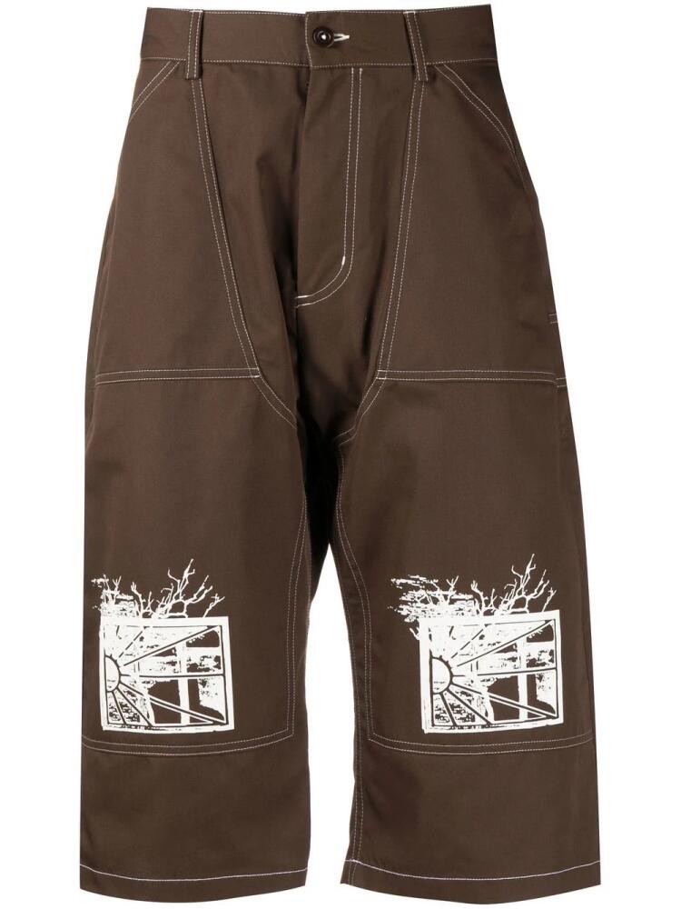 RASSVET knee-length shorts - Brown Cover