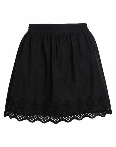 Only 15313168 Bright White Onllou Emb Flowy Skirt Ptm Woman Mini skirt Black Organic cotton, Cotton Cover