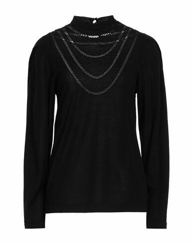 Alberta Ferretti Woman Sweater Black Virgin Wool, Silk, Cashmere Cover