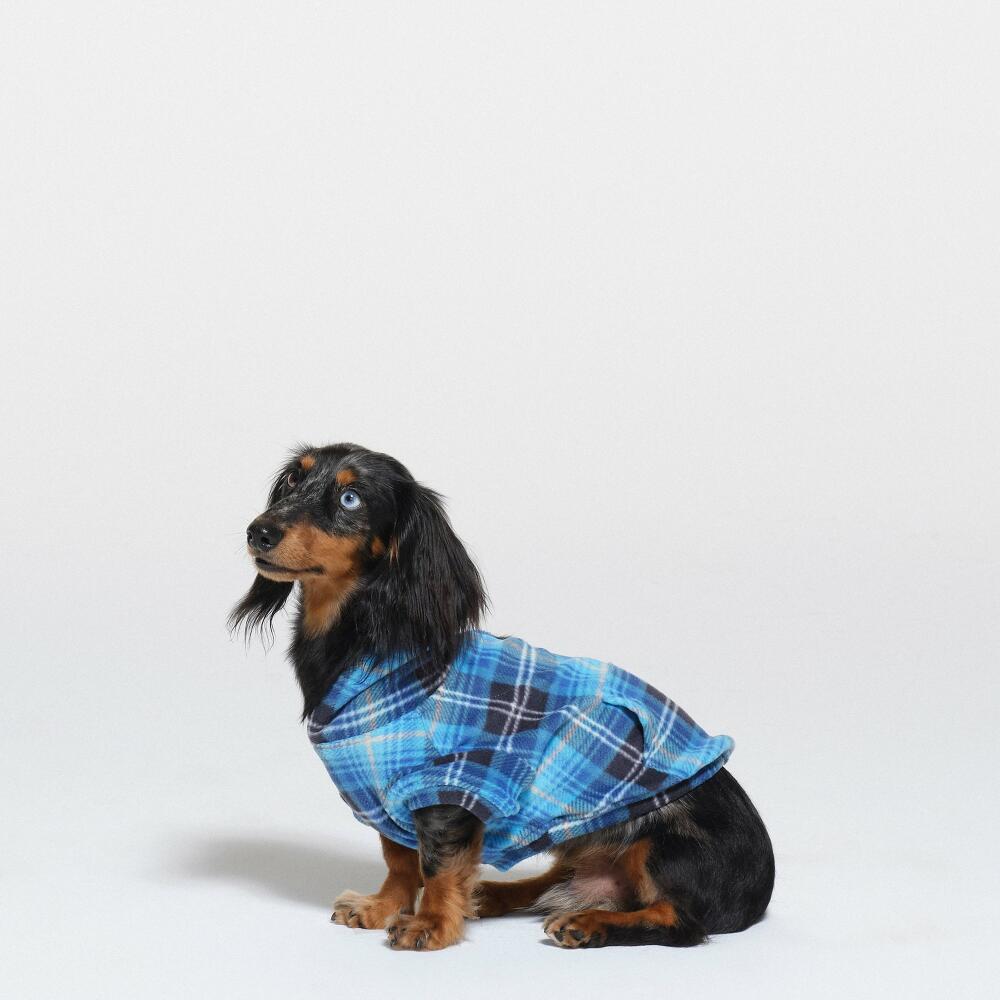 SKIMS Fleece Sleep Pet Hoodie | Blue | XS Cover