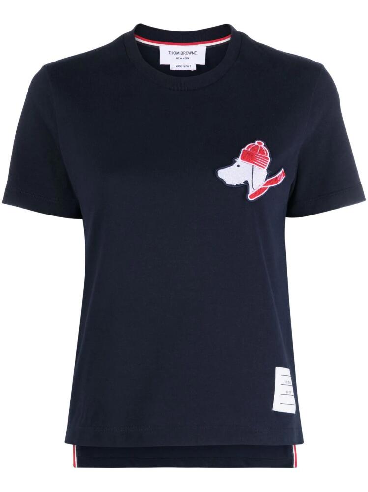 Thom Browne Hector-patch short-sleeve T-shirt - Blue Cover