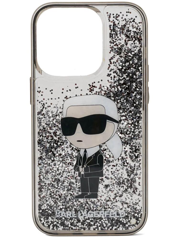 Karl Lagerfeld K/Ikonik Glitter iPhone 14 Pro case - Neutrals Cover