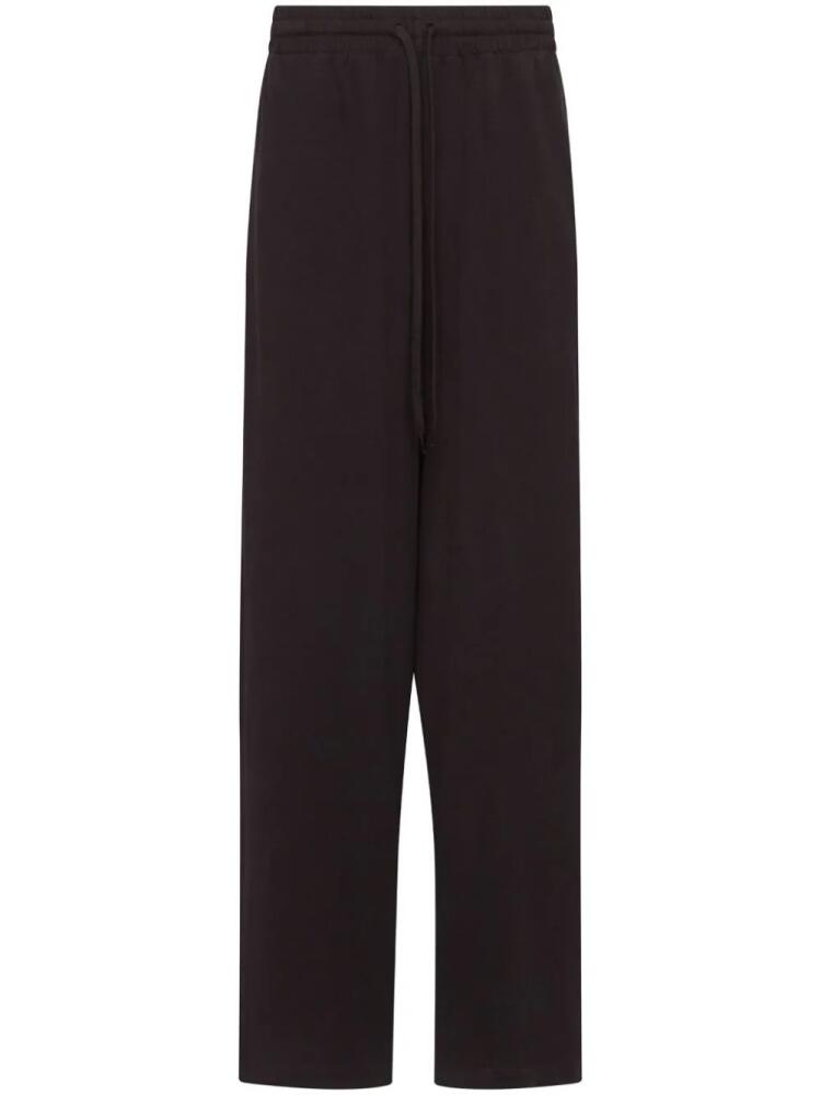 MM6 Maison Margiela wide-leg cotton trousers - Black Cover