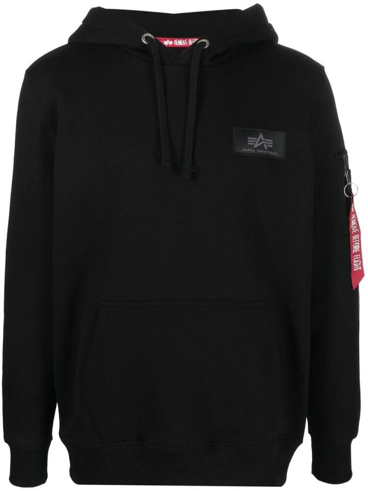 Alpha Industries logo-print hoodie - Black Cover