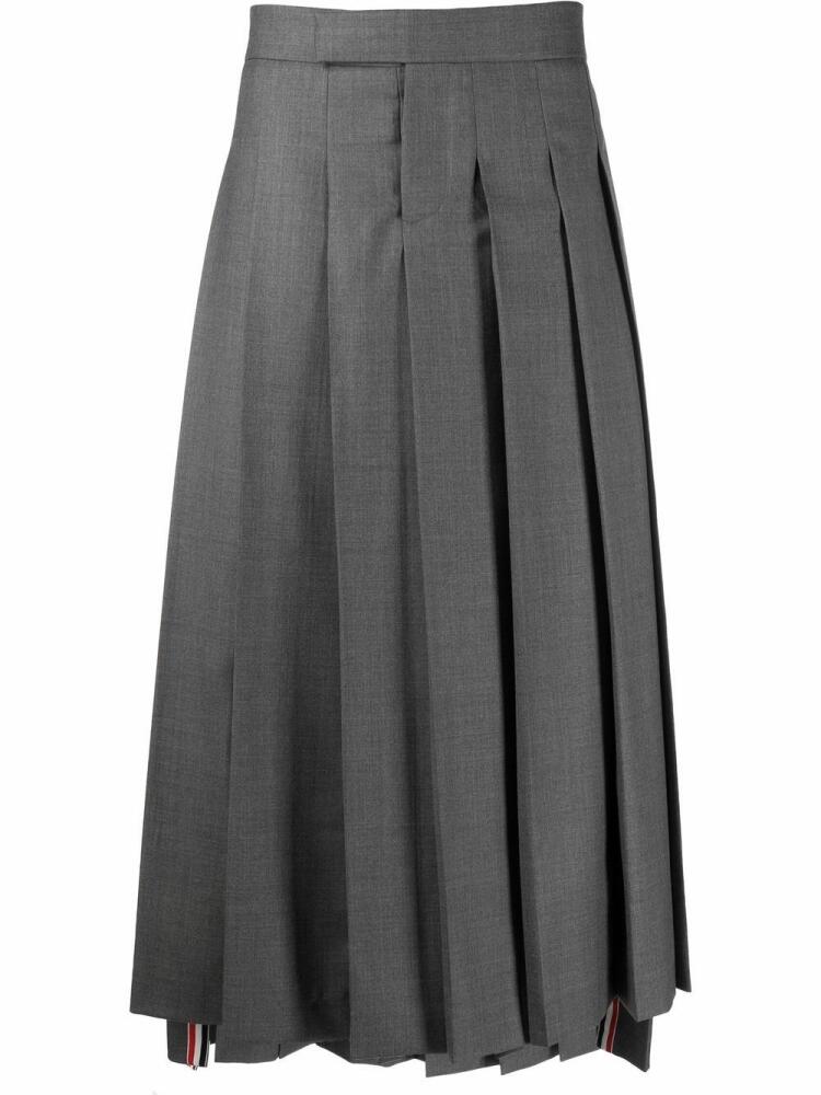 Thom Browne pleated twill skirt - Grey Cover