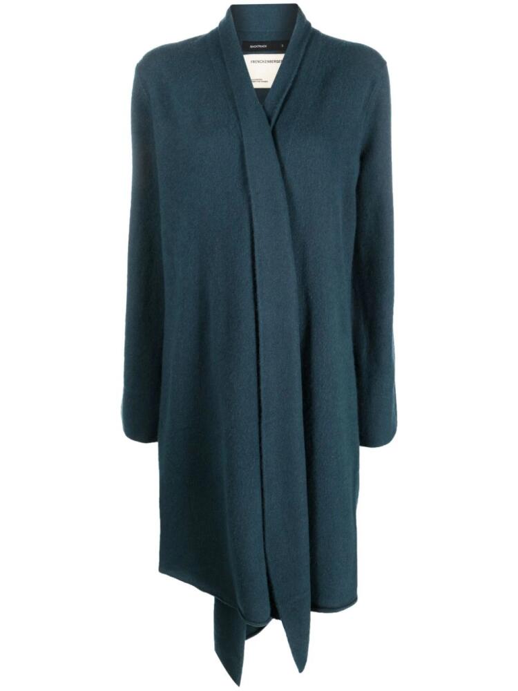 Frenckenberger open-front cashmere cardi-coat - Blue Cover