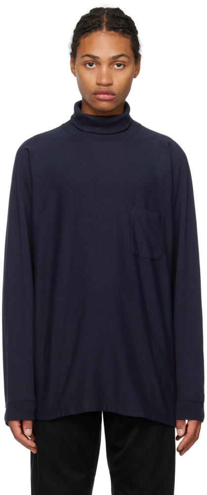 nanamica Navy Oversized Turtleneck Cover