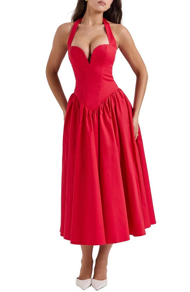 HOUSE OF CB A-Line Halter Dress in Salsa Cover