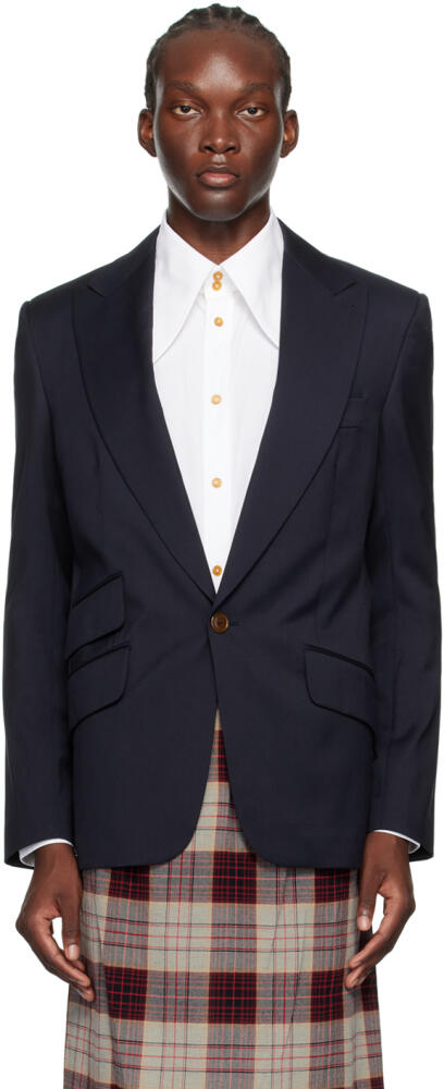 Vivienne Westwood Navy One Button Blazer Cover