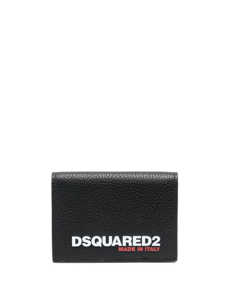 DSQUARED2 logo-print bifold wallet - Black Cover