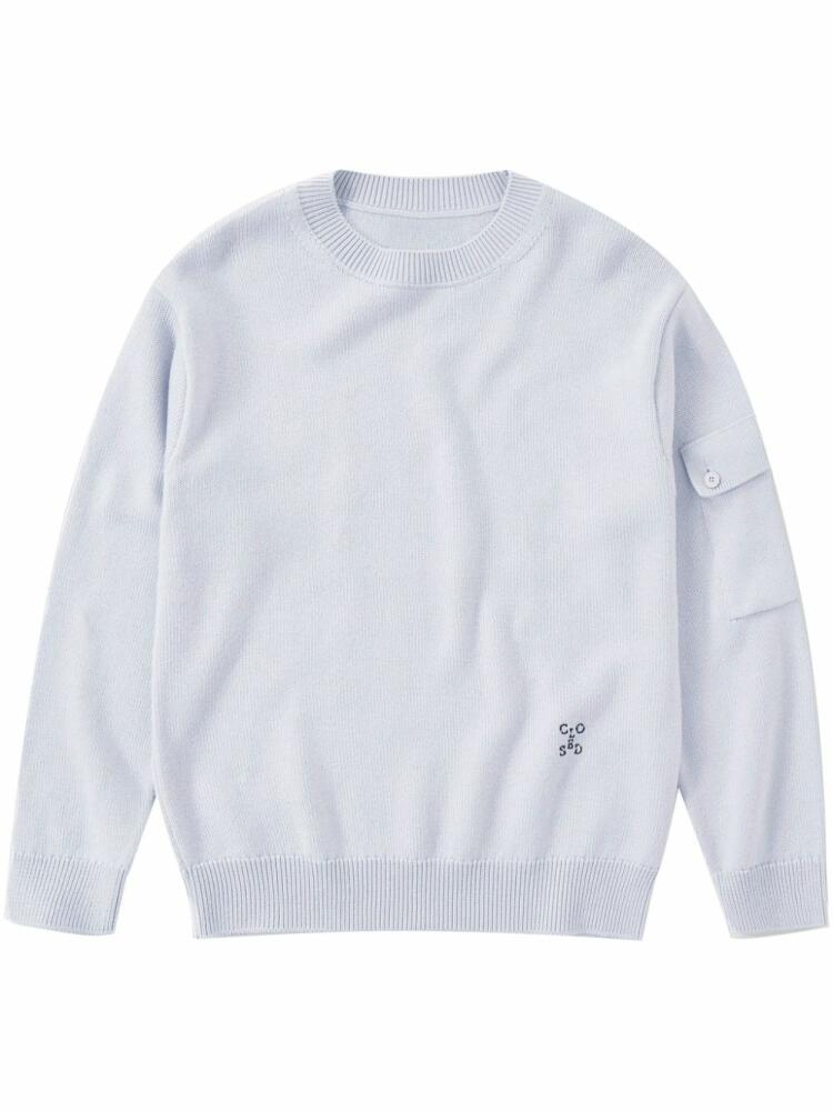 Closed logo-embroidered jumper - White Cover