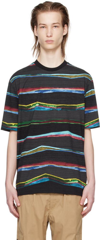 PS by Paul Smith Black Plains Stripe T-Shirt Cover