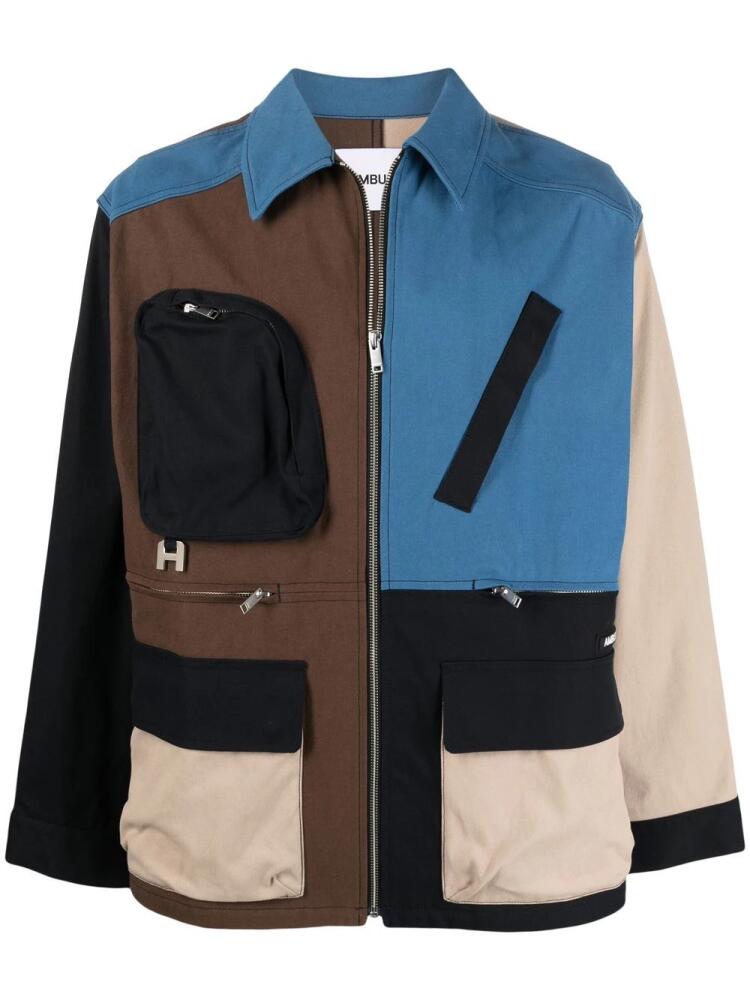 AMBUSH panelled worker jacket - Brown Cover