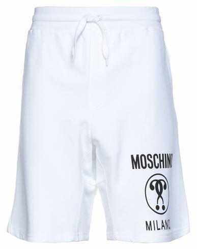 Moschino Man Shorts & Bermuda Shorts White Cotton Cover