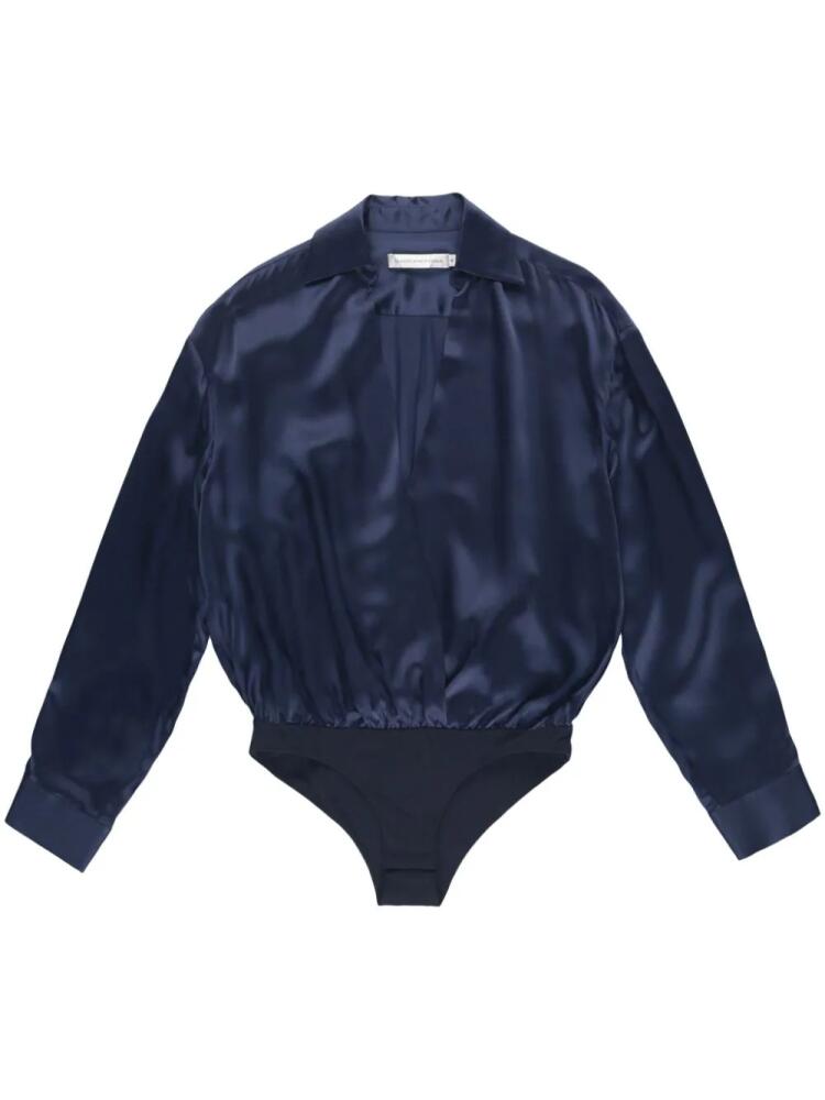 Christopher Esber Springs satin bodysuit - Blue Cover