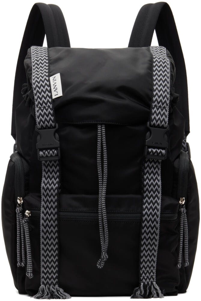 Lanvin Black Curb Nylon Backpack Cover