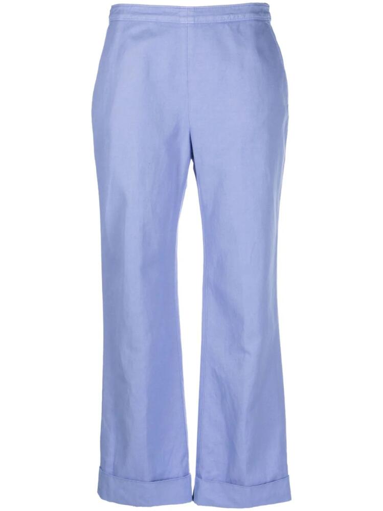 ASPESI turn-up hem cropped trousers - Blue Cover