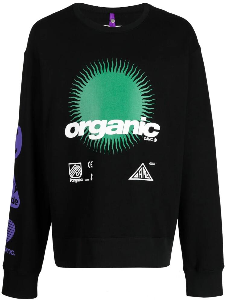 OAMC graphic-print cotton sweatshirt - Black Cover