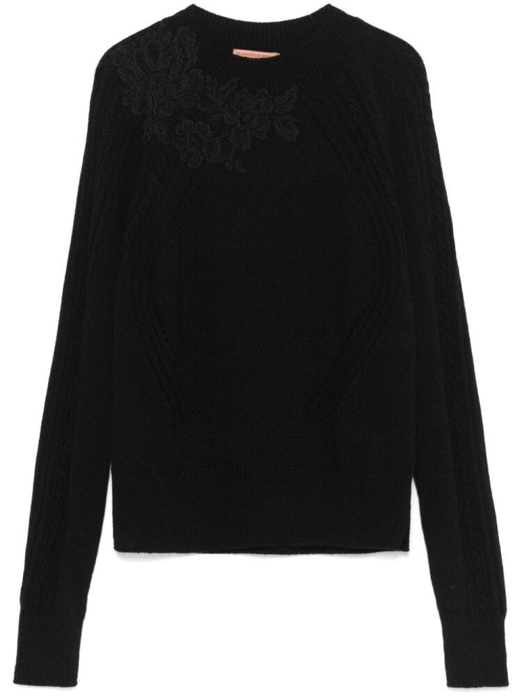 Ermanno Scervino lace-embroidered sweater - Black Cover