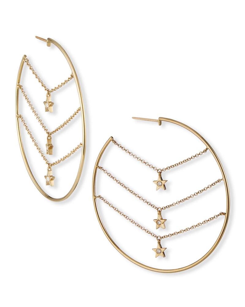 Kastel Jewelry Siren 3-Star Dangle Hoop Earrings Cover