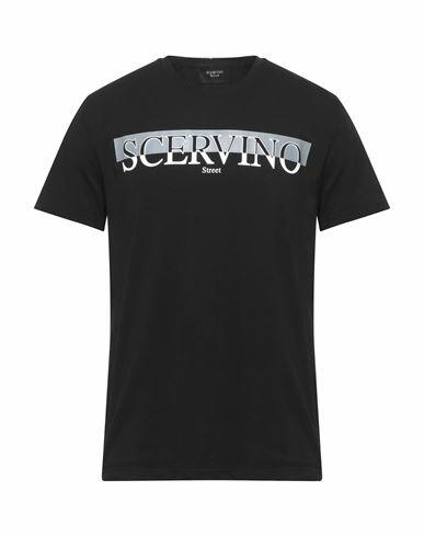 Ermanno Scervino Man T-shirt Black Cotton, Elastane Cover