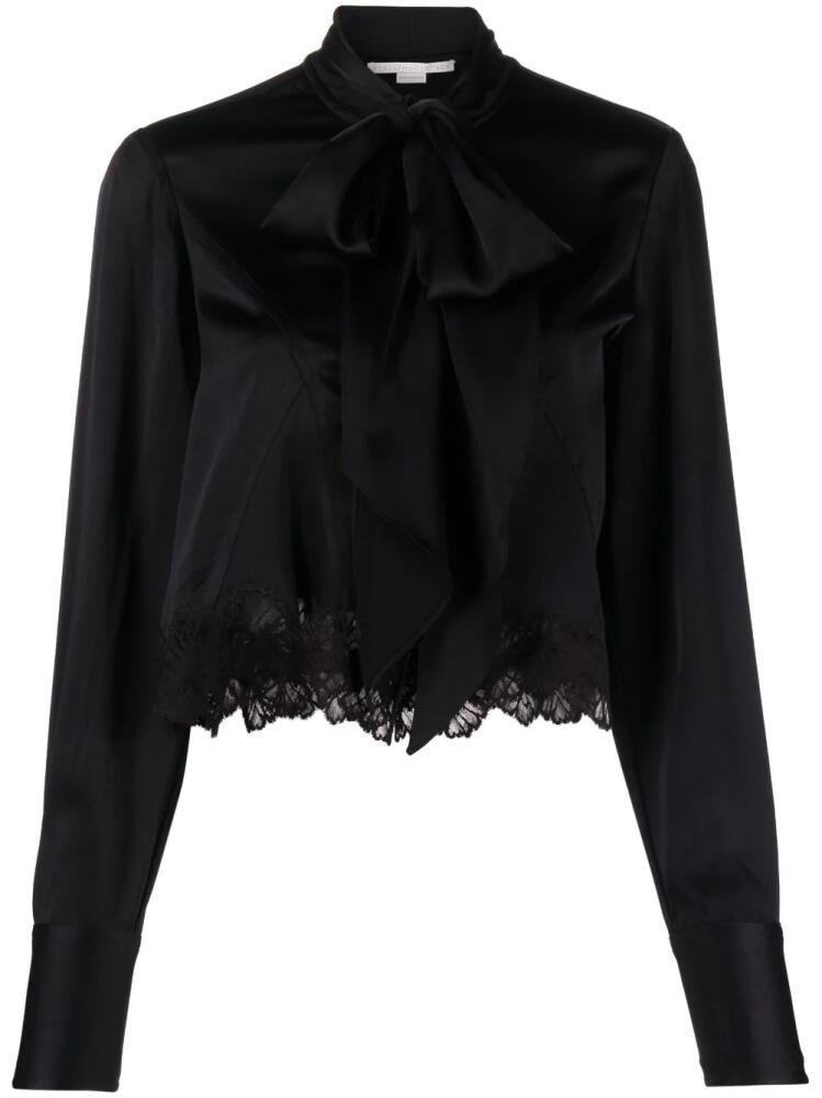 Stella McCartney pussy-bow long-sleeve blouse - Black Cover