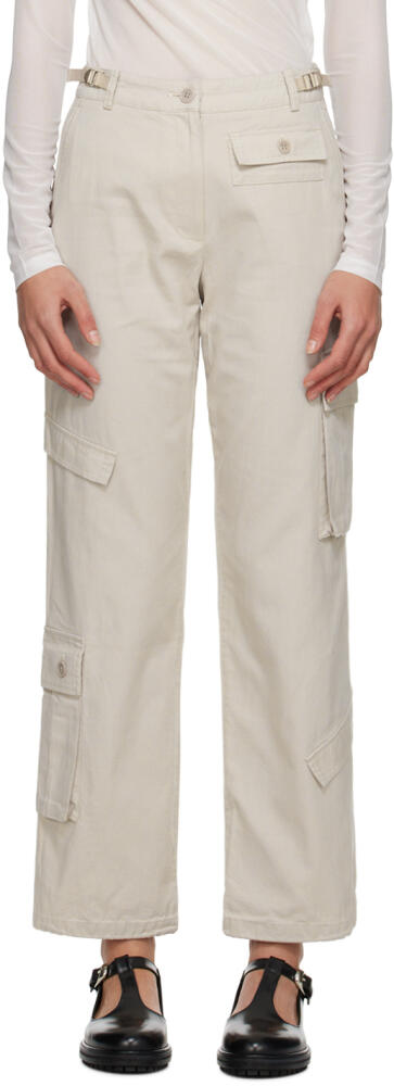 OPEN YY Beige Paneled Cargo Pants Cover