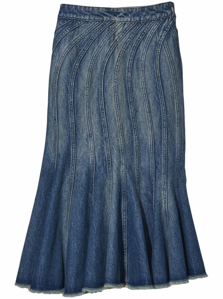 Marc Jacobs Wave high-waisted denim skirt - Blue Cover