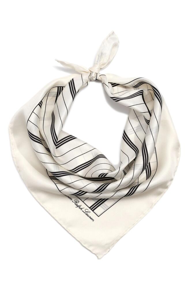 Lauren Ralph Lauren Classic Polka Dot Silk Square Scarf in Cream Cover