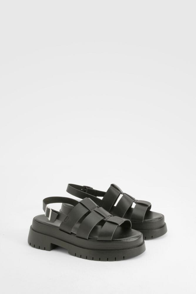 boohoo Womens Chunky Fisherman Sandals - Black Cover