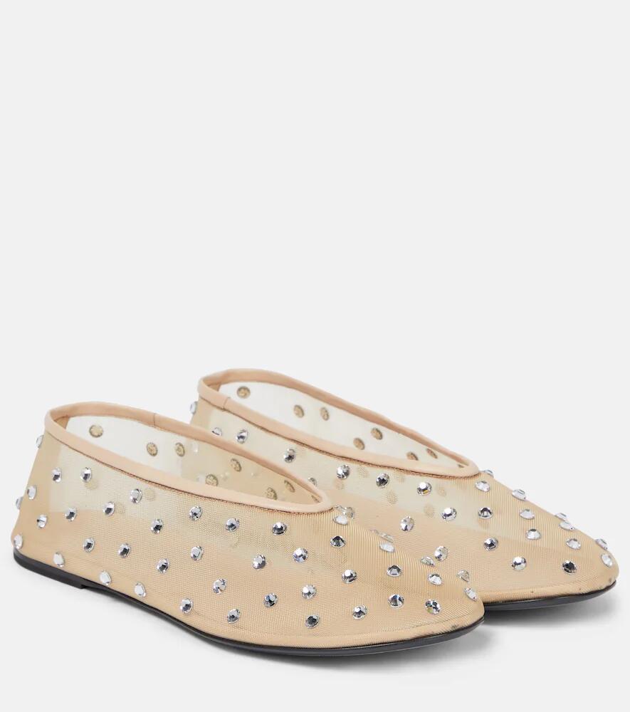 Khaite Marcy crystal-embellished ballet flats Cover