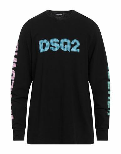 Dsquared2 Man Sweatshirt Black Cotton Cover