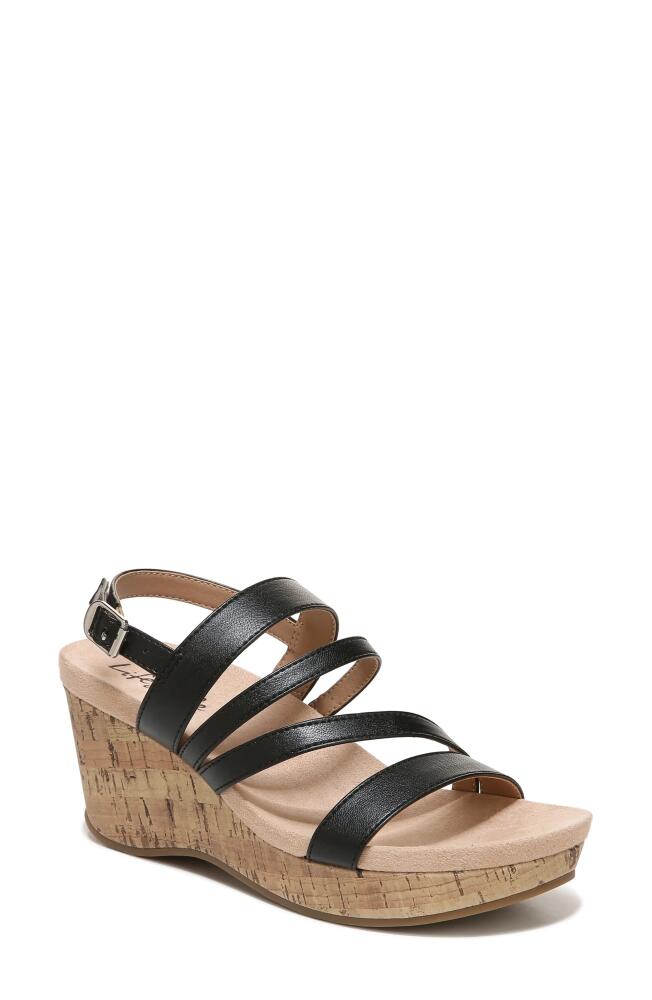 LifeStride Discover Wedge Sandal in Black Cover