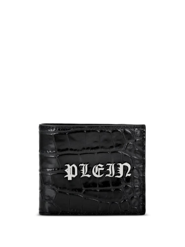 Philipp Plein Gothic Plein crocodile-embossed wallet - Black Cover