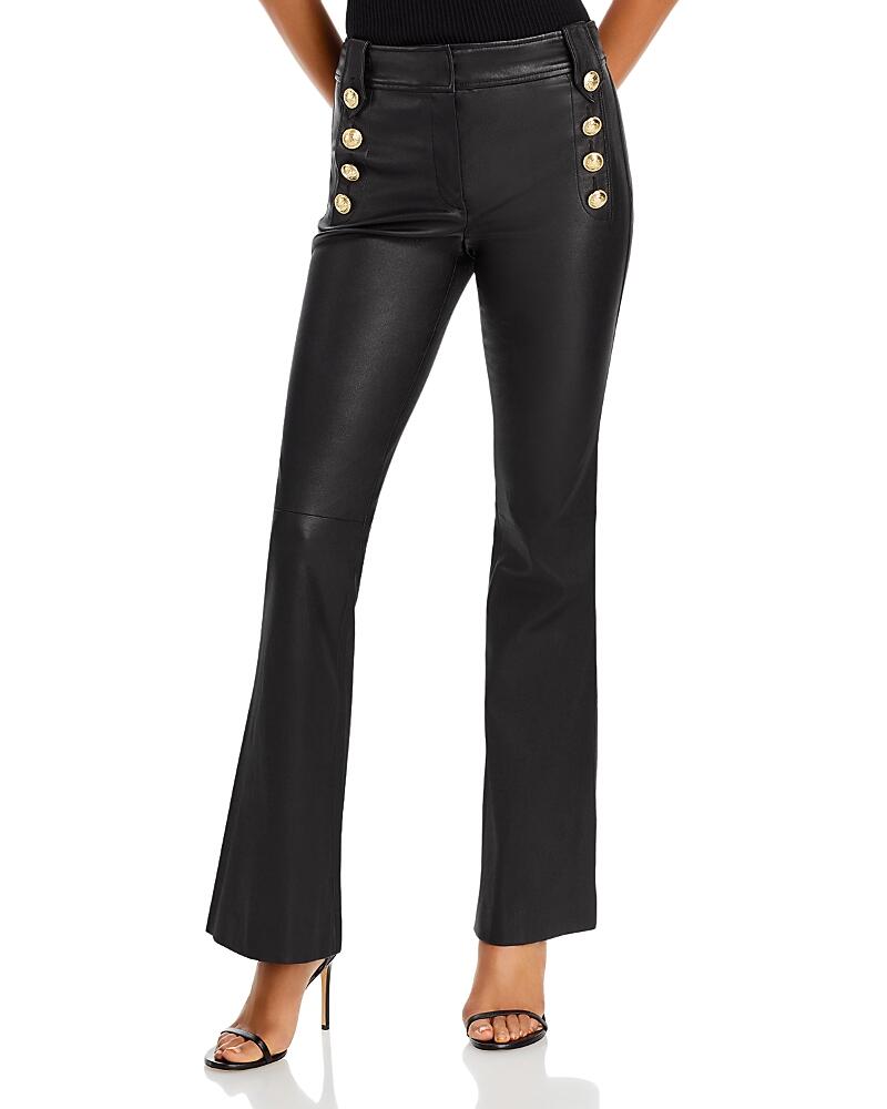 Derek Lam 10 Crosby Robertson Leather Flare Pants Cover