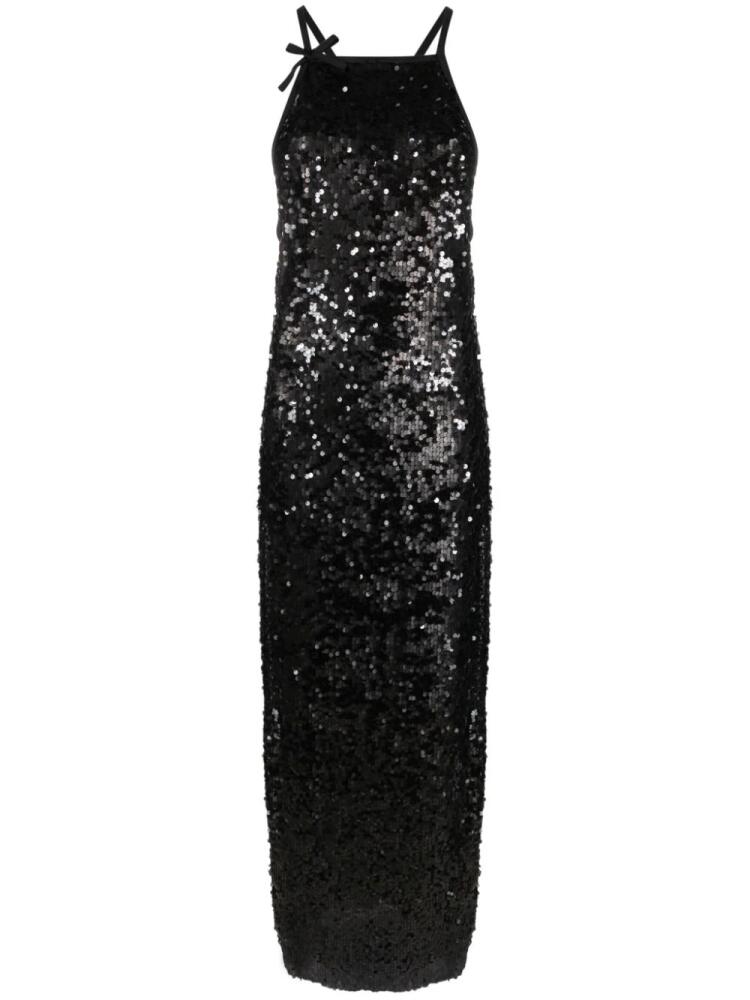 MSGM sequin-embellished tulle midi dress - Black Cover