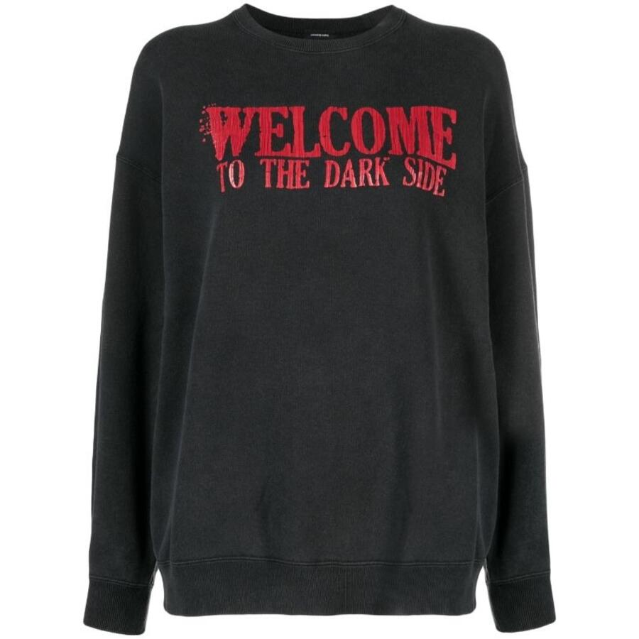 R13 Ladies Acid Black Oversized Dark Side Sweater Cover