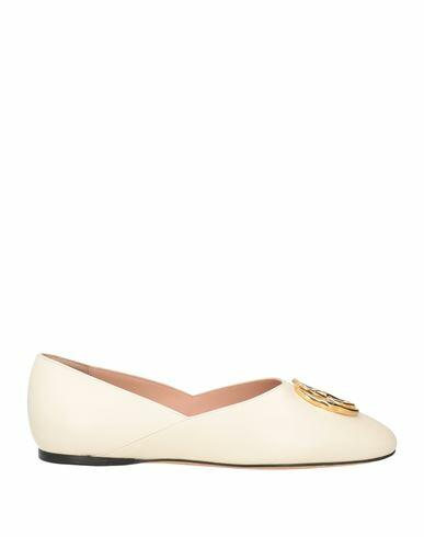 Bally Woman Ballet flats Ivory Leather Cover