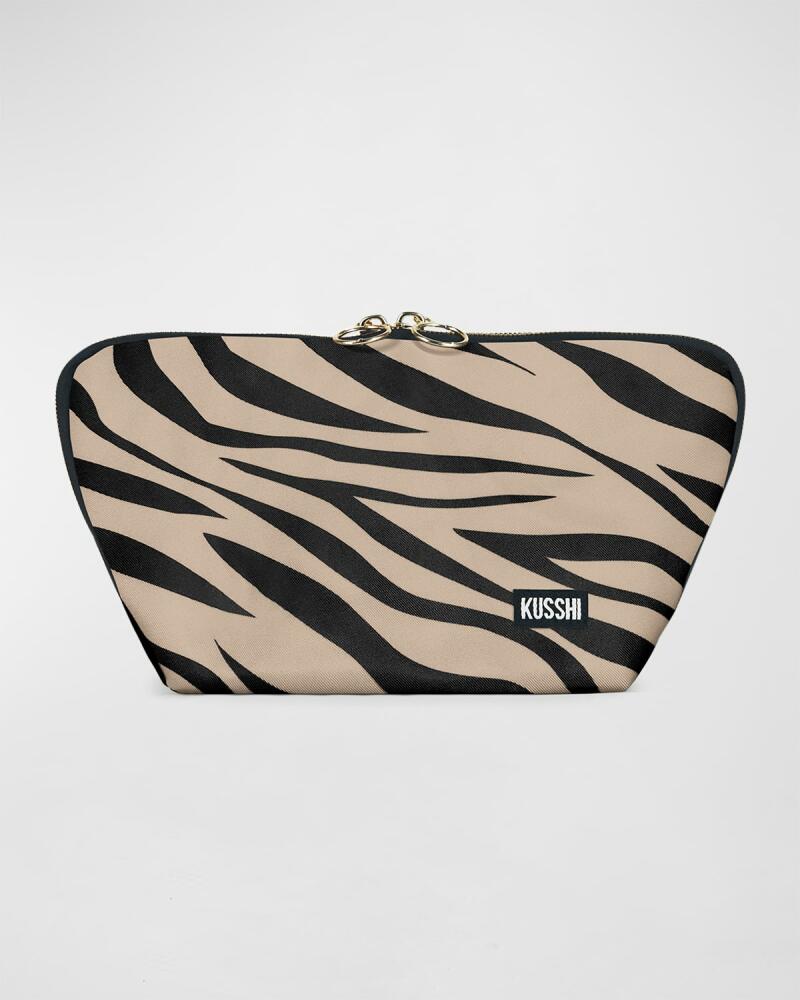 KUSSHI Signature Zebra-Print Makeup Bag Cover