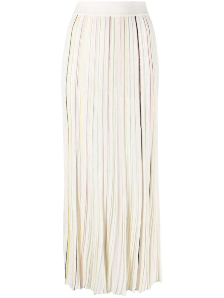 Sonia Rykiel striped pleated maxi skirt - White Cover